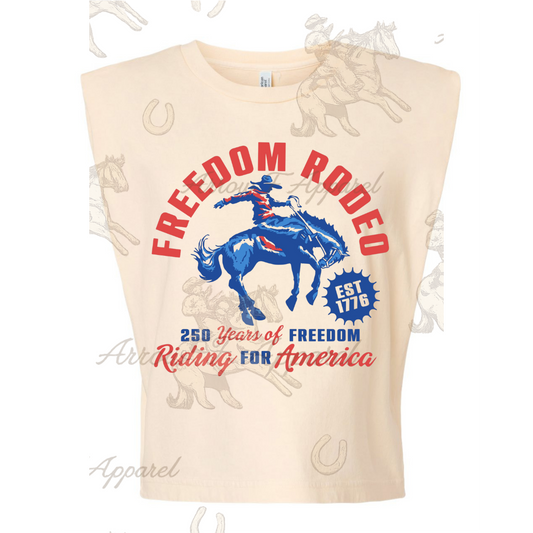 Riding for America| Western Graphic Muscle Tank