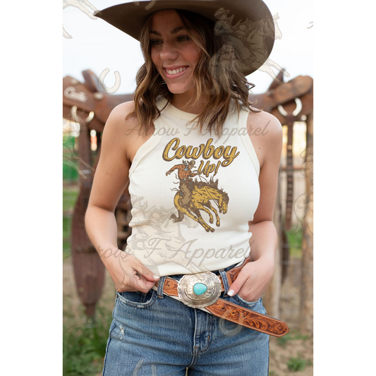 Cowboy Up| Western Graphic  Cropped Tank